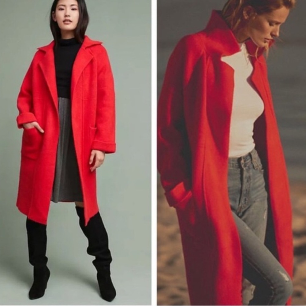 Large Red CLICHÉ Soft Stretchy Coat